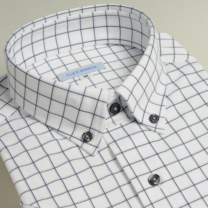 Ｉ：ボタンダウン・ネイビーチェック